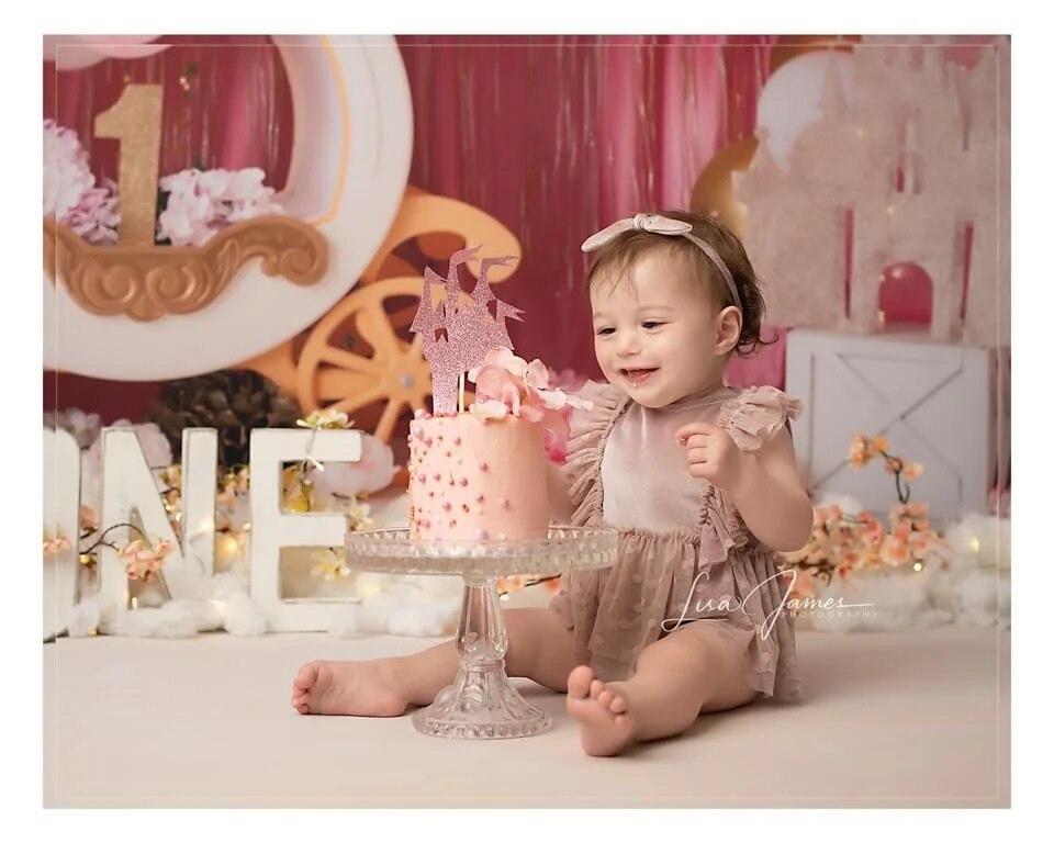 Princess Carriage Backdrops Kids Baby Photography Decors Child Girl Photocall Cake Smash Birthday Props Background