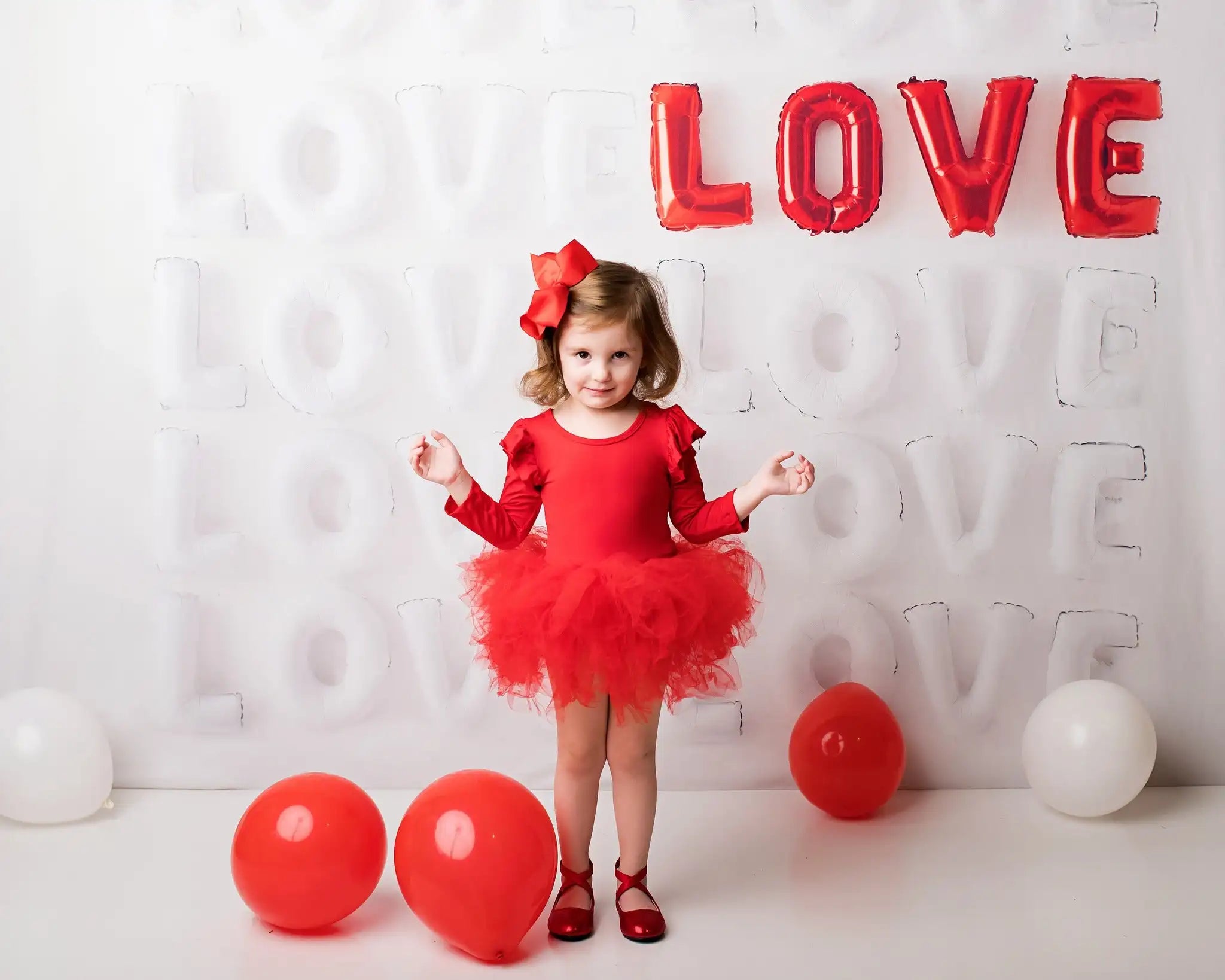 Modern Love Valentine's Day Backdrops Kids Girl Photography Props Pink Balloons Decors Backgrounds