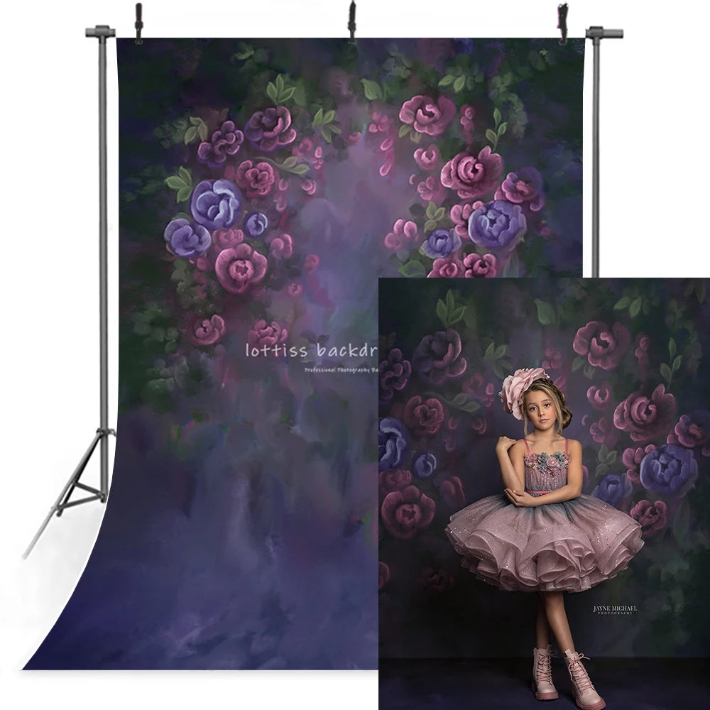 Abstract Flower Texture Backdrops Kids Adult Photography Props Child Baby Photocall Professional Floral Solid Color Backgrounds