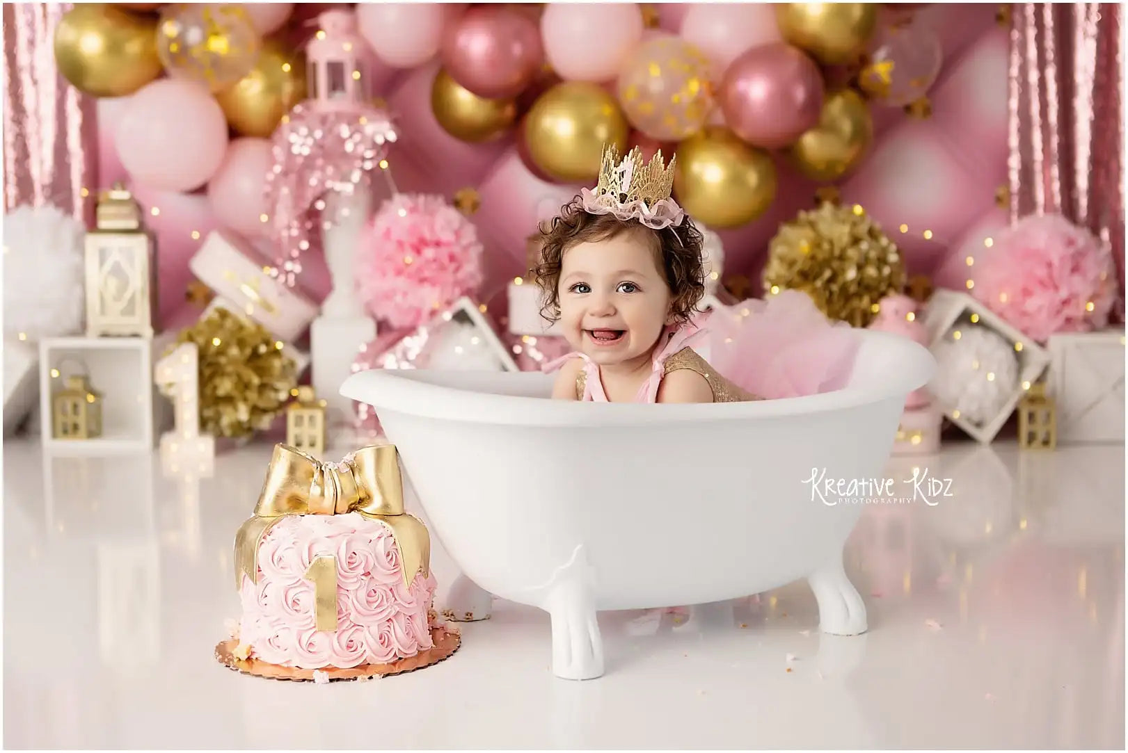 Pretty In Pink Backdrop Kids Baby Cake Smash Photography Props Balloon Floral Child Girls Adult Birthday Studio Backgrounds