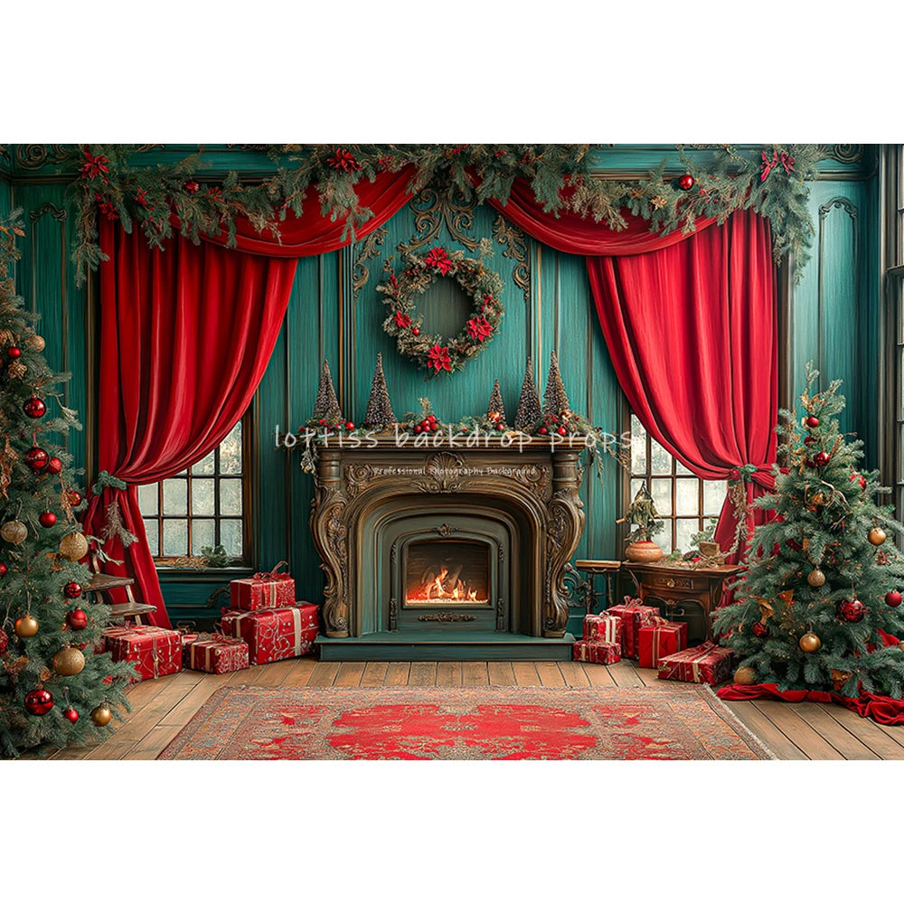 Retro Xmas Trees Room Backdrops Kids Family Photography Child Adult Photocall Christmas Kitchen Trees Backgrounds