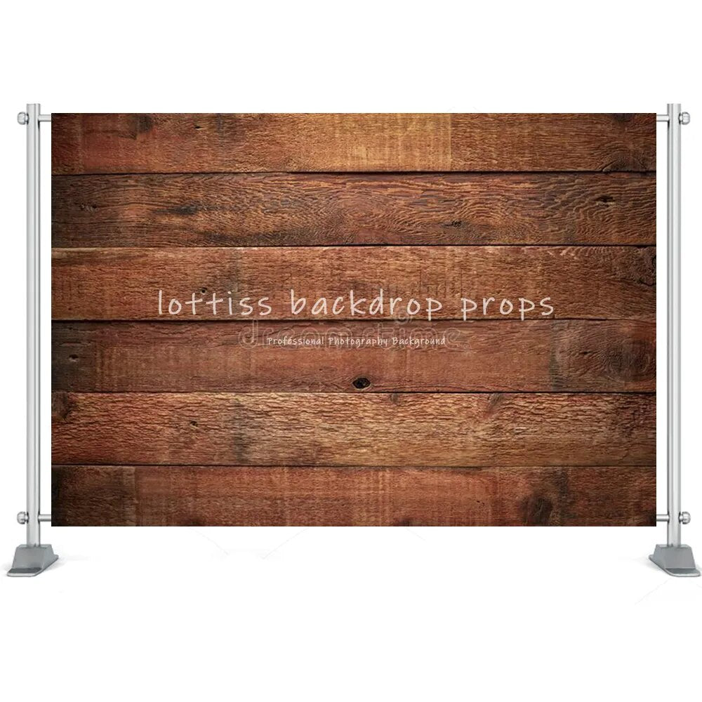 Dark Brown Wood Board Background Series-Three For Photography Baby Birthday Party Kids Portrait Rustic Planks Backdrop Cloth