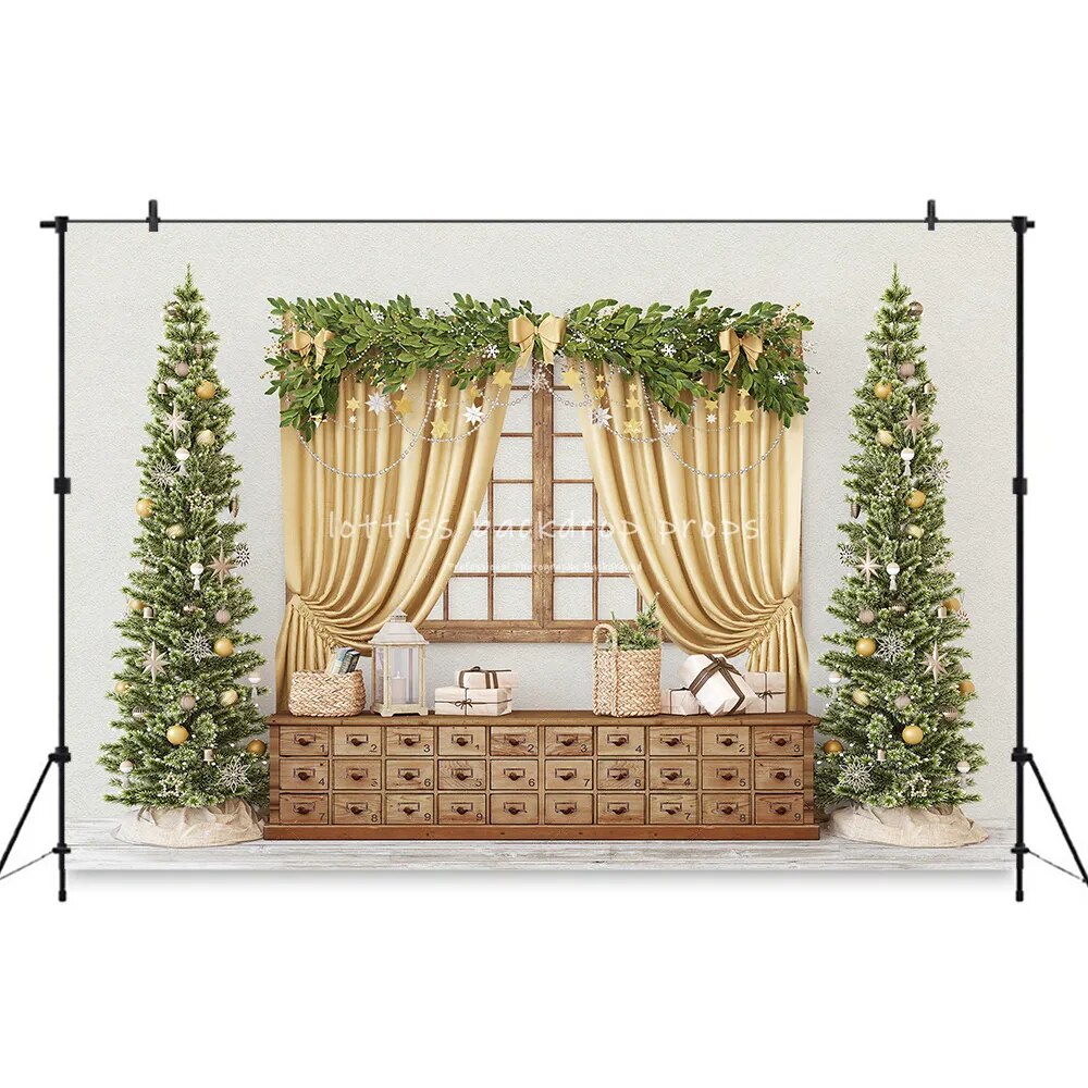 Christmas House Backdrops Fireplace Family Photocall Child Baby Photostudio Props Girl Photography Xmas Street Background