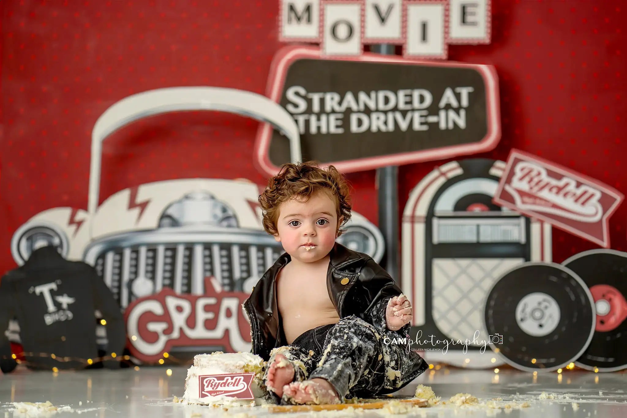 Drive the Car Kids Baby Cake Smash Photography Backdrop Boy Child 1st Birthday Party Photocall Decors Studio Backgrounds