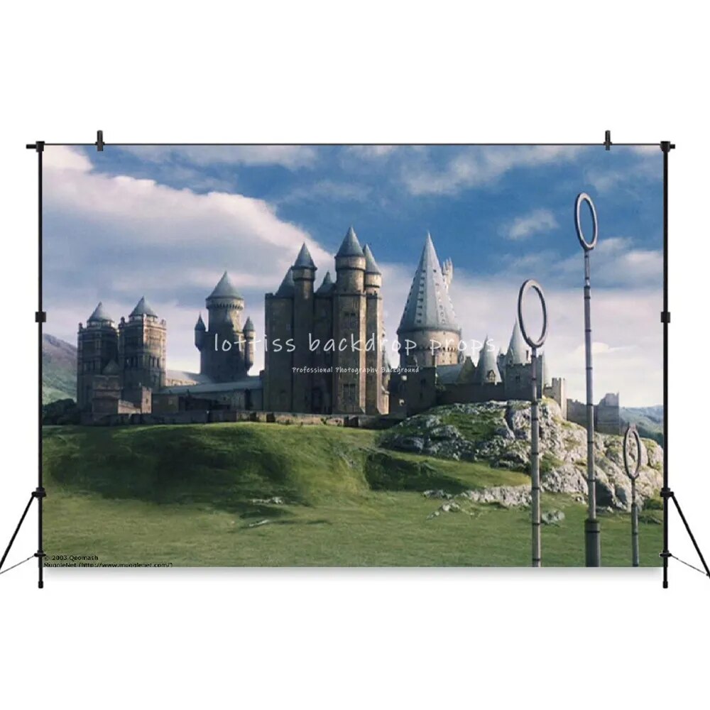 Wizard School Backdrops Kids Adult Photography Prop Birthday Party Banner Witch Wizards Shop Library Background Baby Photostudio