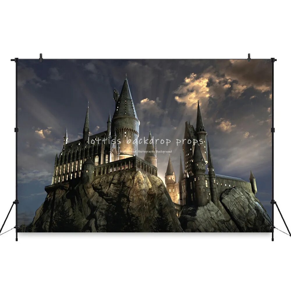 Wizard School Backdrops Kids Adult Photography Prop Birthday Party Banner Witch Wizards Shop Library Background Baby Photostudio