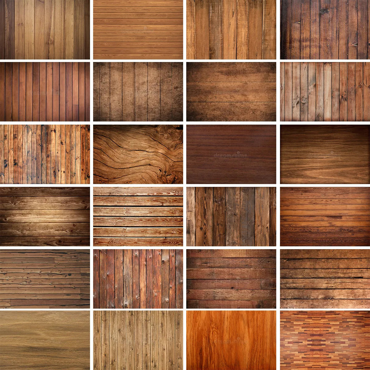 Brown Wood Board Background For Photography Baby Birthday Party Kids Portrait Rustic Planks Backdrop Cloth