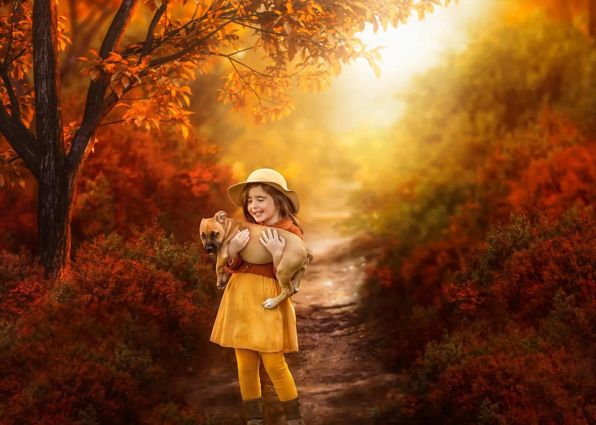 Fall Forest Backdrops Kids Child Photography Props Adult Photocall Maple Leaves Autumn Festival Background