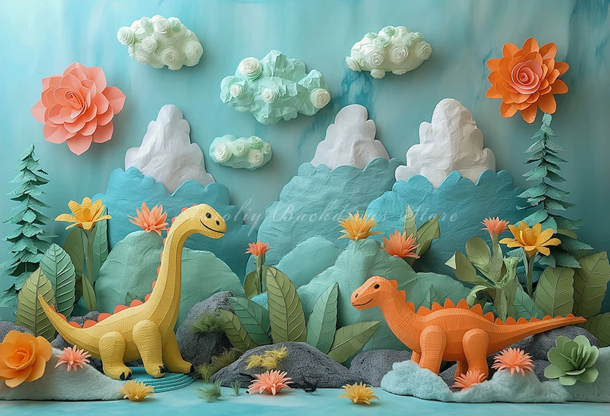 Jungle Dinosaurs Photography Backdrop Kids Baby Cake Smash Photocall Decors Forest Volcano Child Adult Studio Backgrounds