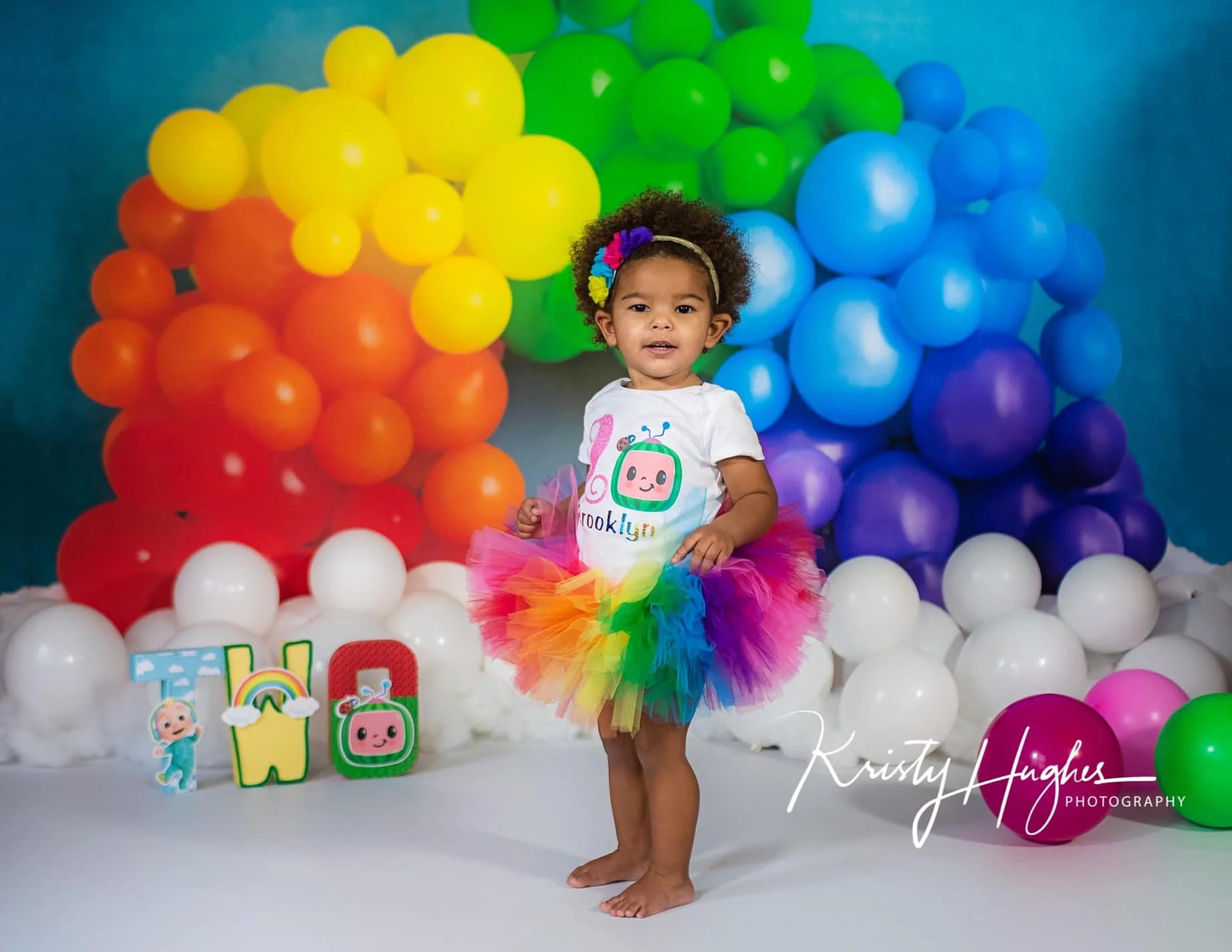 Colourful Rainbow Balloons Photography Backdrop Kids Baby Cake Smash Photocall Decors Child Girls Adult Birthday Backgrounds