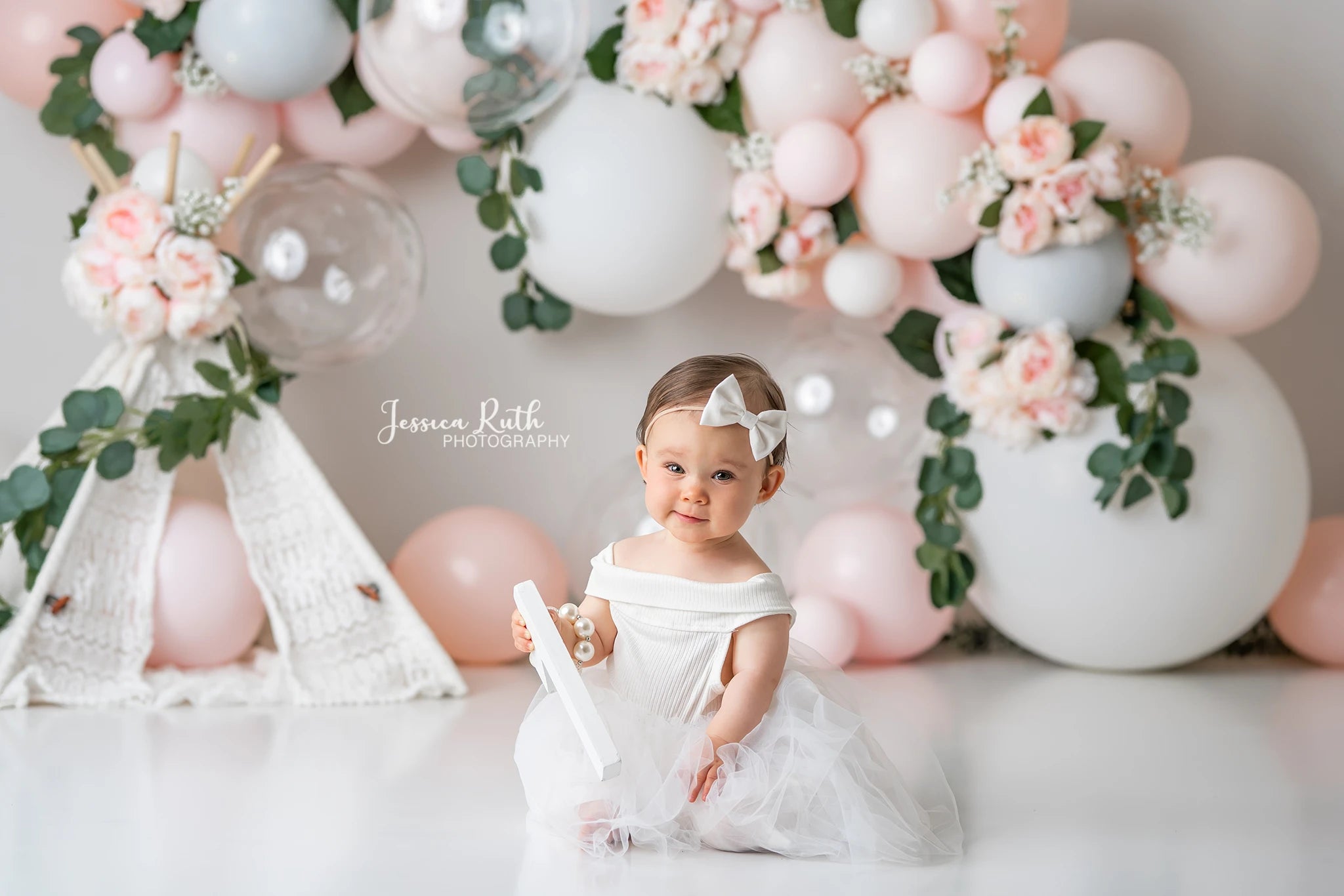 Spring Peony Flower Backdrop Boho Balloons Kids Cake Smash Photography Props Child Baby Adult Photocall Studio Backgrounds