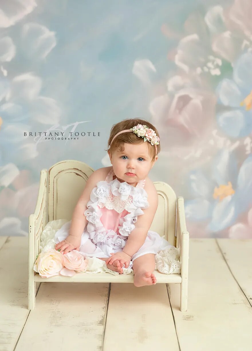 Light Floral Backdrops Girl Photography Child Portrait Pregnant Woman Photocall Baby Birthday Photostudio Pink Flower Background