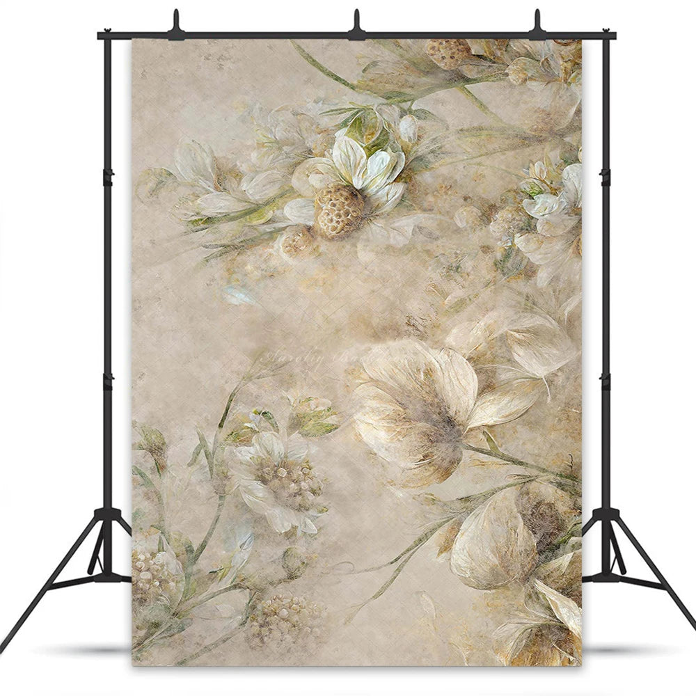 Cream Peonies Photography Backdrop Floral Francis Kids Baby Portrait Photocall Decors Child Adult Pregnant Studio Backgrounds