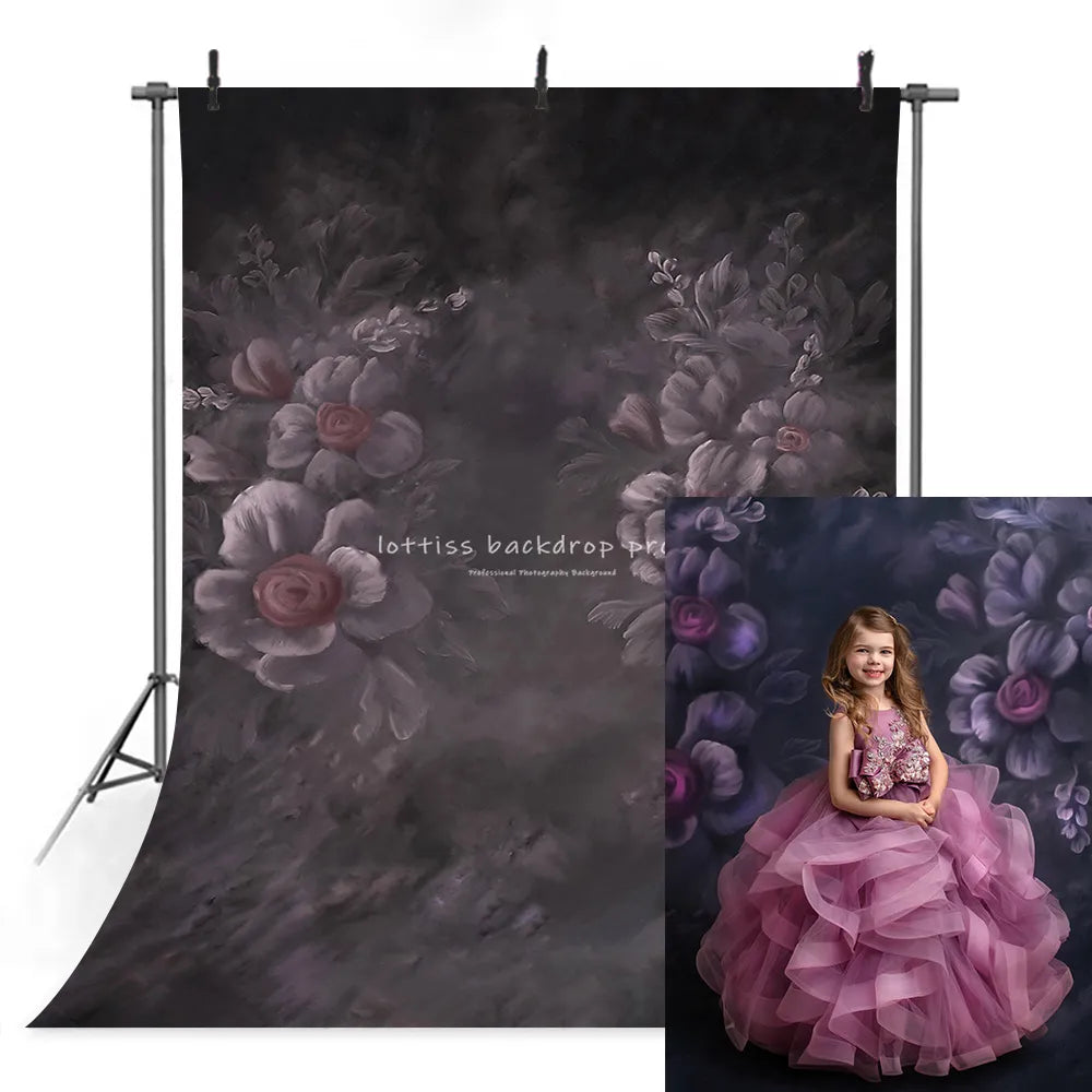 Floral Photography Backdrops Child Girl Pregnant Portrait Photocall Prop Photostudio Garden Hand Painting Flower Background