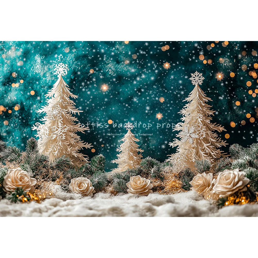 Winter Pine Forest Backdrops Kids Adult Photography Child Baby Photocall Snowflake Country Mountain Range Backgrounds