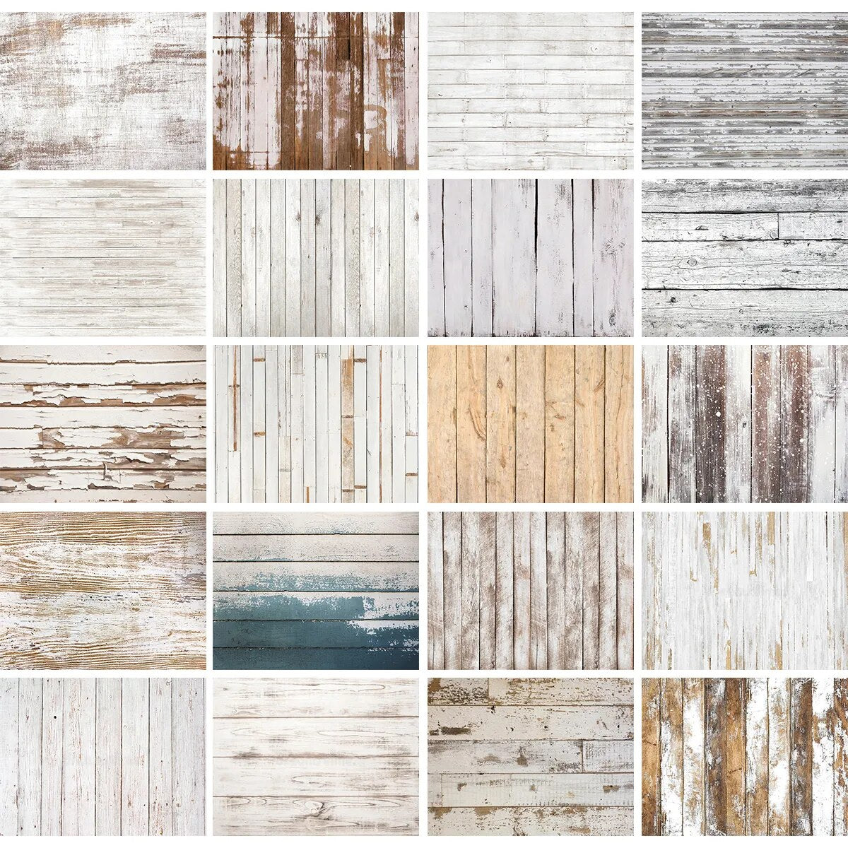 White Wood Board Background Series-One For Photography Baby Birthday Party Kids Portrait Rustic Wooden Backdrop