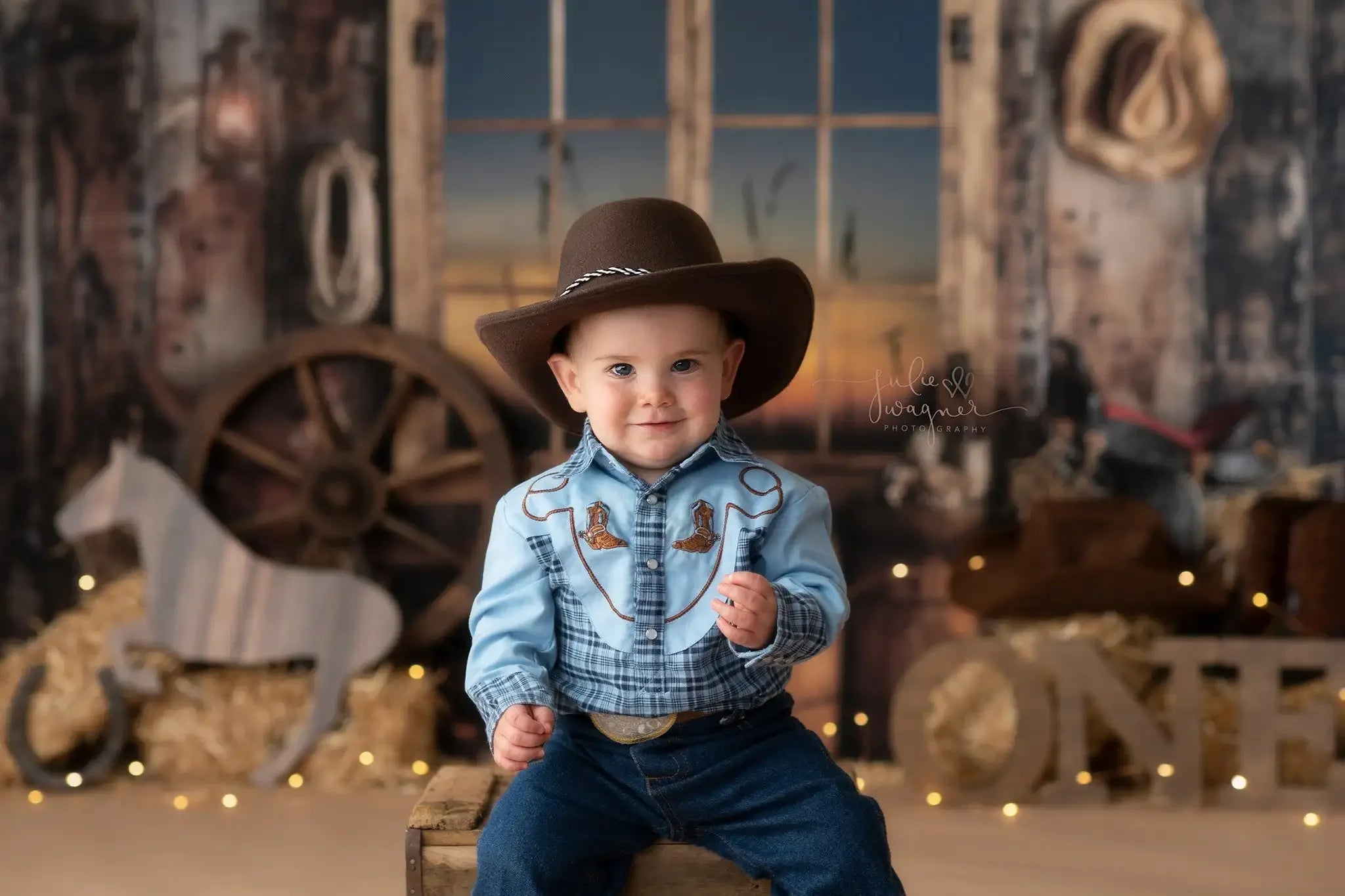 Buckin Bronco Backdrops Kids Boy Photography Props Child Baby Birthday Cake Smash Photocall Decors Farm Window Cowboy Background