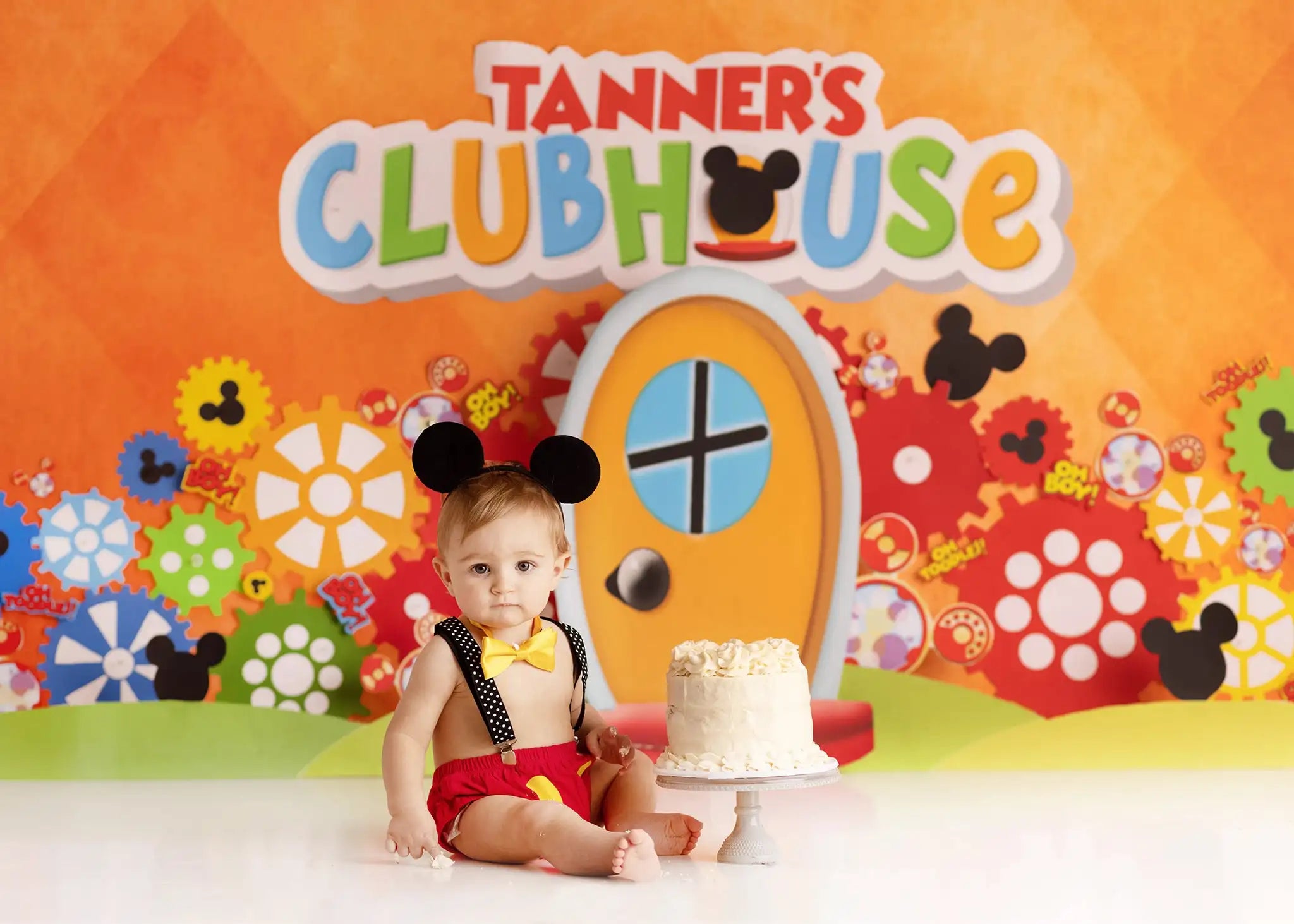 The Kids Clubhouse Backdrops Baby Photography Props Child Birthday Cake Smash Adult Photocall Decor Backgrounds