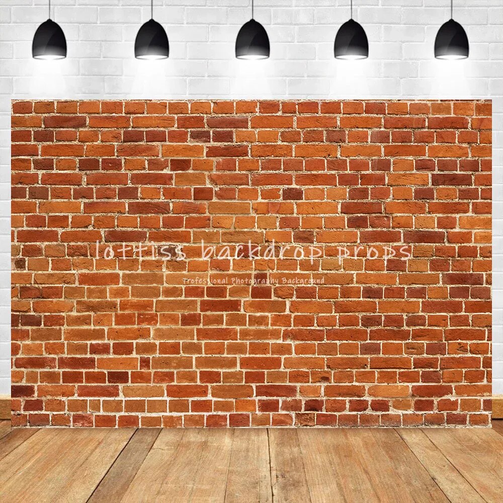 Brick Wall Vinyl Backdrops Old Red Brick-wall Wallpaper Adult Pregant Portrait Child Birthday Photo Decor Photography Background