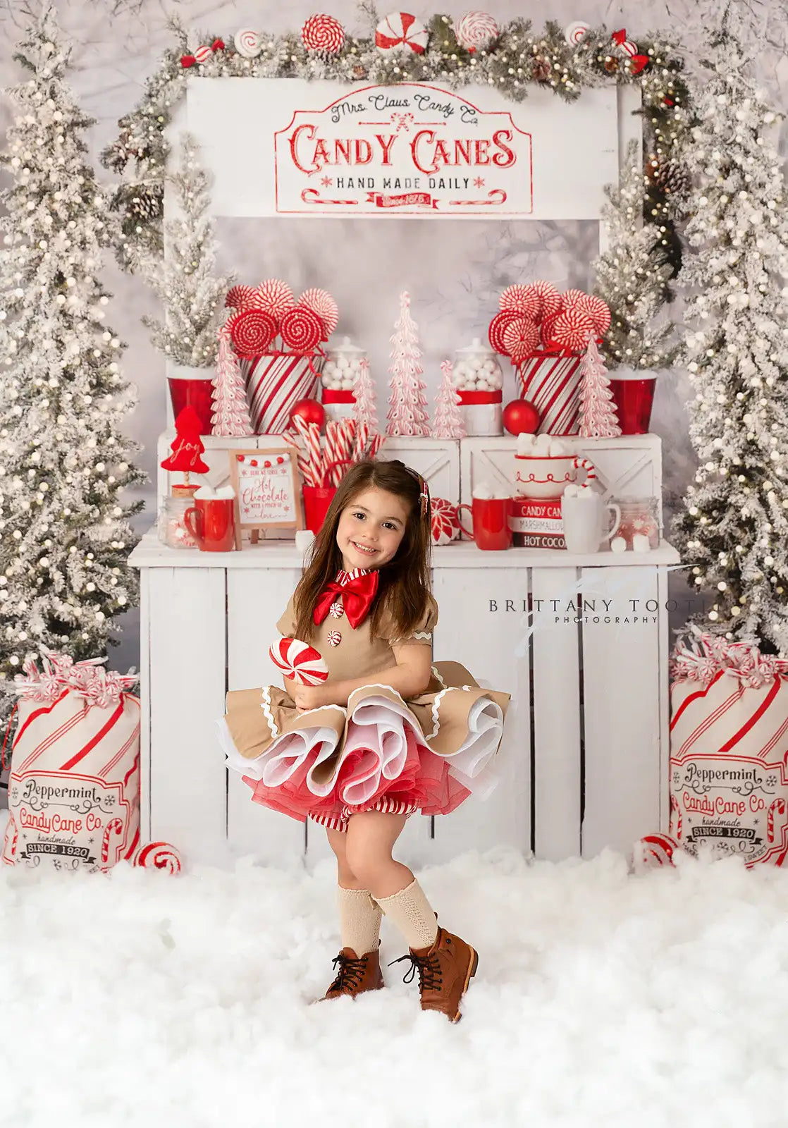 Christmas Candy Station Backdrop Kids Baby Cake Smash Photography Props Child Girls Adult Birthday Studio Backgrounds