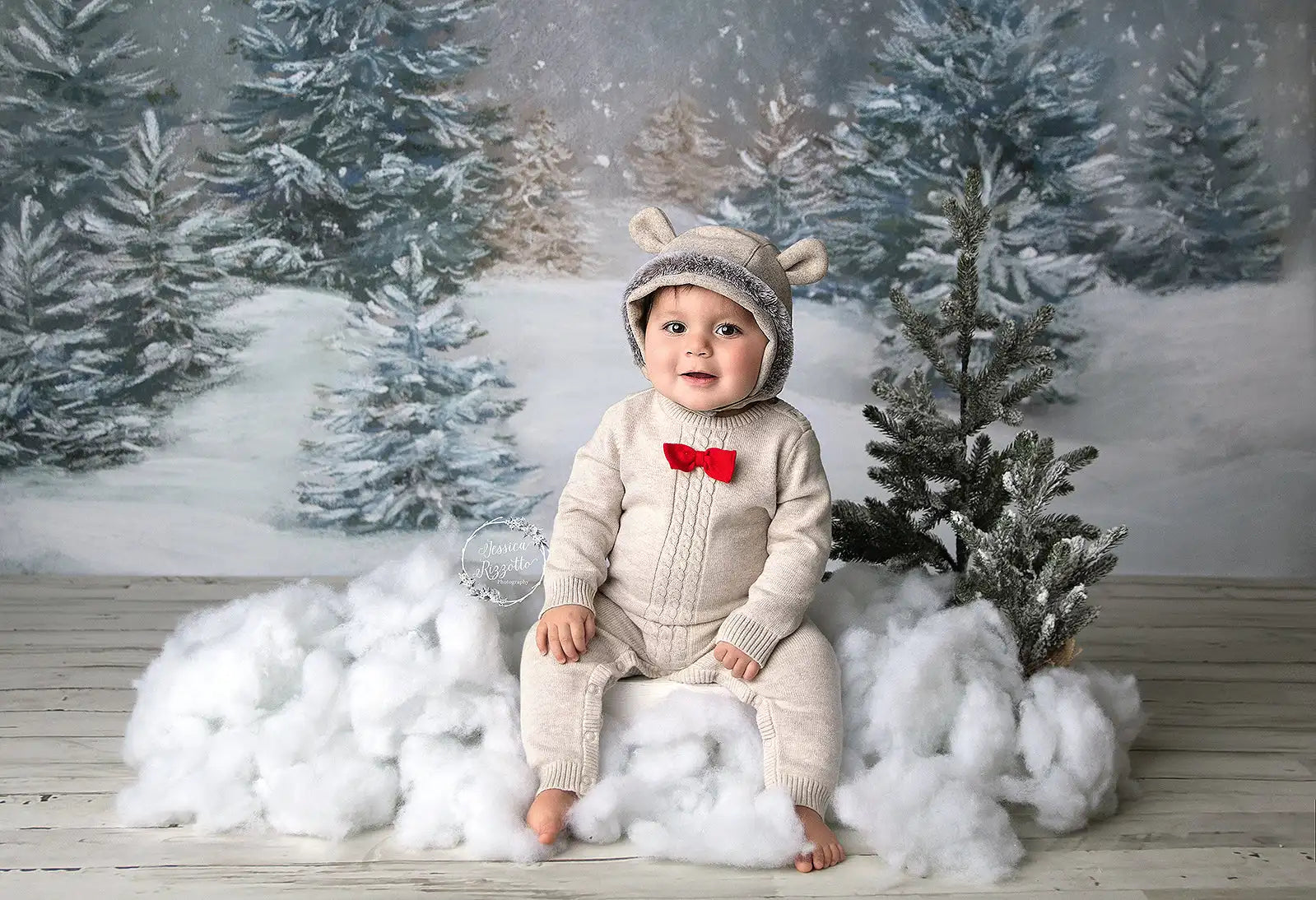 Winter Forest Snowfall Photography Backdrop Kids Baby Cake Smash Photocall Decors Child Adult Birthday Studio Backgrounds