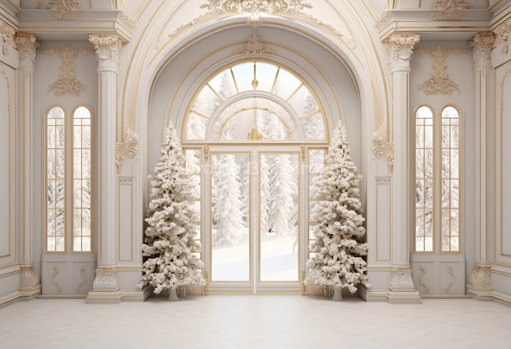 Christmas Tree Castle Room Backdrops Kids Adult Photography Props Child Baby Photocall Decors Xmas Forest Living Room Background