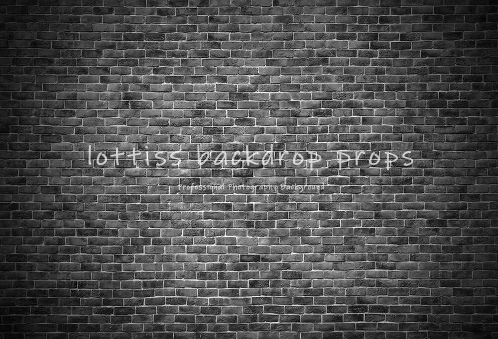 Black Brick Wall Backdrops Series-Two For Photography Kids Portrait Adult Birthday Decor Old Broken Brick-wall Background