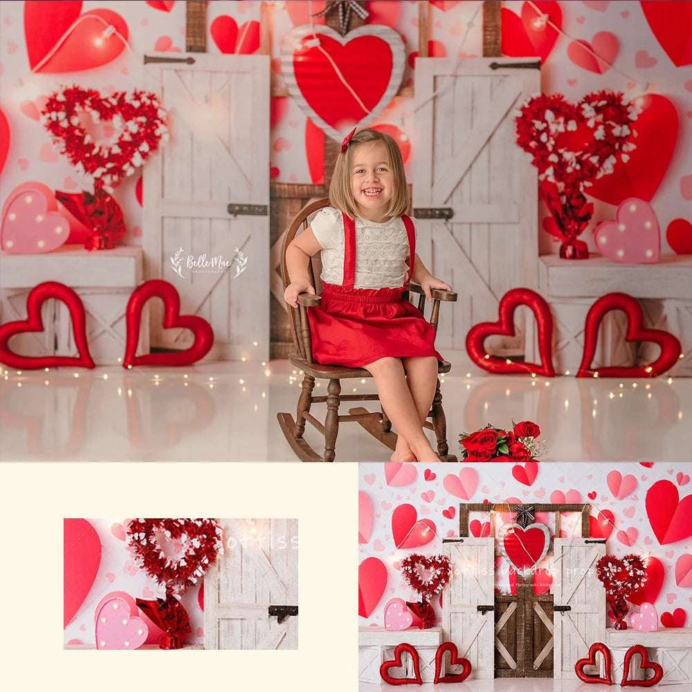 Love Language Valentine Day Backdrops Kids Baby Birthday Cake Smash Photocall Props Child Adult Photography Decors Background