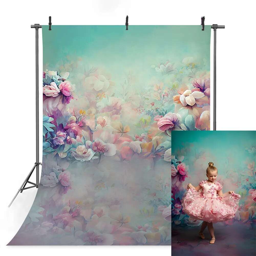 Art Hand Painting Floral Photography Backdrops Adult Portrait Child Photocall Background Pregnant Woman Kids Newborn Photostudio