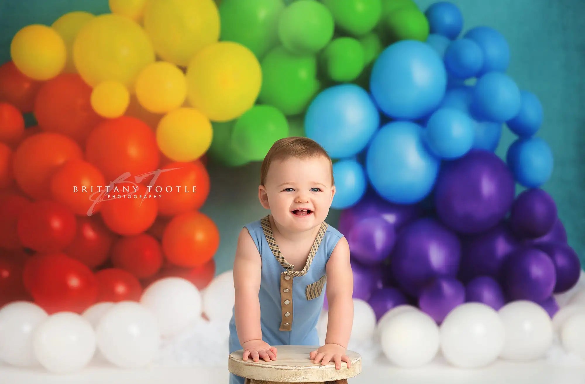 Colourful Rainbow Balloons Photography Backdrop Kids Baby Cake Smash Photocall Decors Child Girls Adult Birthday Backgrounds