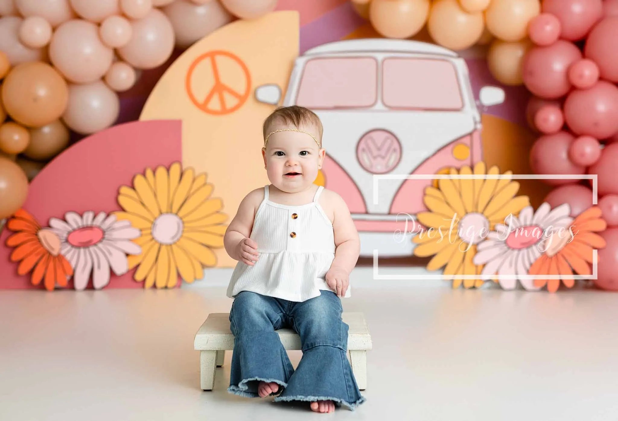 That 70s Party Backdrops Kids Baby Photography Props Boy Adult Photography Birthday Cake Smash Floral Bus Backgrounds