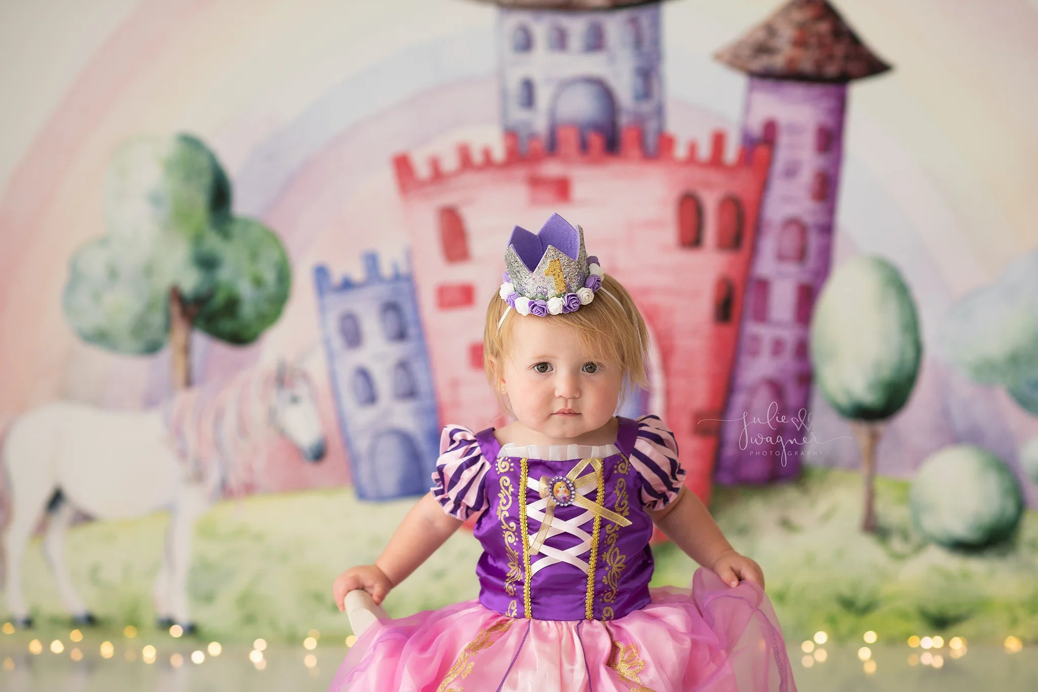 Fairy Dream Castle Backdrops Spring Kids Baby Photography Props Child Adult Photocall Decors Spring Landscape Backgrounds