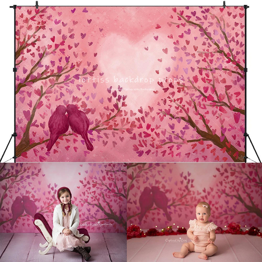 Cupcake Valley Valentine Day Backdrops Kids Girl Photography Props Baby Birthday Child Adult Photocall Decors Background