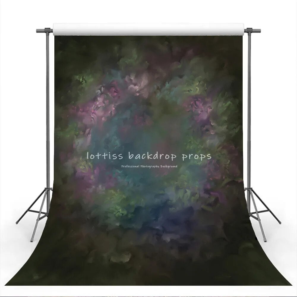 Art Abstract Floral Polyester Backdrop For Adult Portrait Photography Painting Flower Pregant Kids Newborn Photoshoot Background