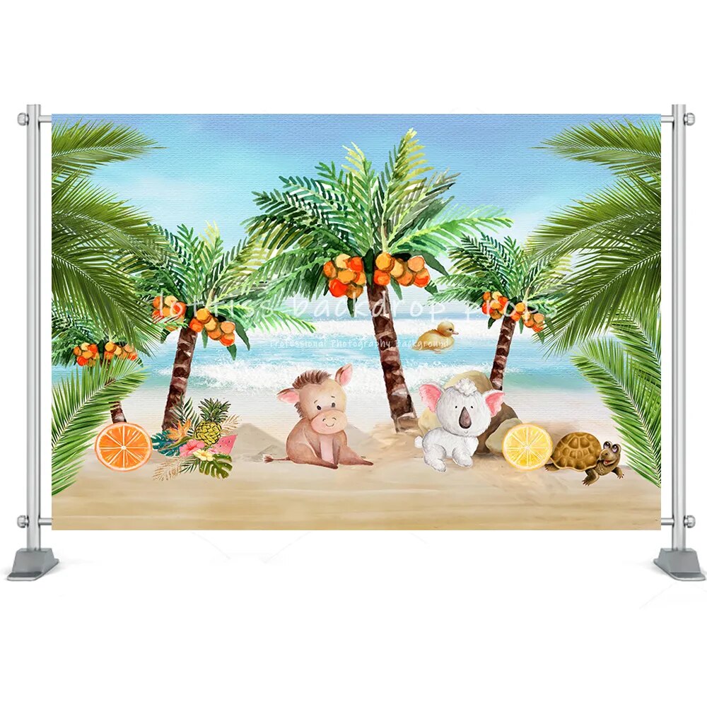 Woodland Safari Jungle Animals Background Newborn Kids Portrait Photo Lions Panda Elepant Forest Wall Backdrop Props