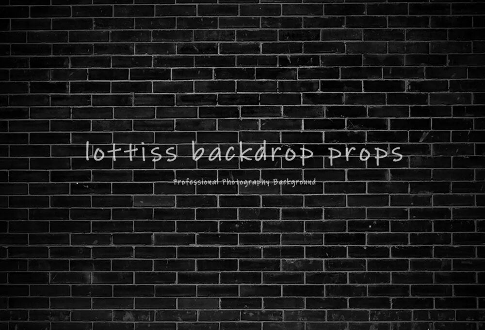 Black Brick Wall Backdrops Series-Two For Photography Kids Portrait Adult Birthday Decor Old Broken Brick-wall Background