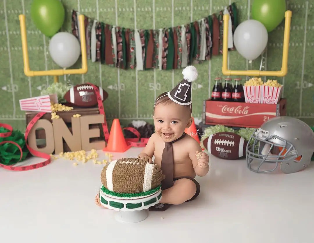 Football Field Newborn Baby Photography Backdrop Kids Baby Cake Smash Photocall Decors Child Adult Studio Backgrounds