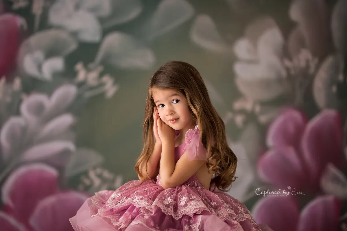 Retro Oil Painting Abstract Photography Backdrops Spring Garden Flowers Backgroud Child Portrait Photo Studio Photocall Props