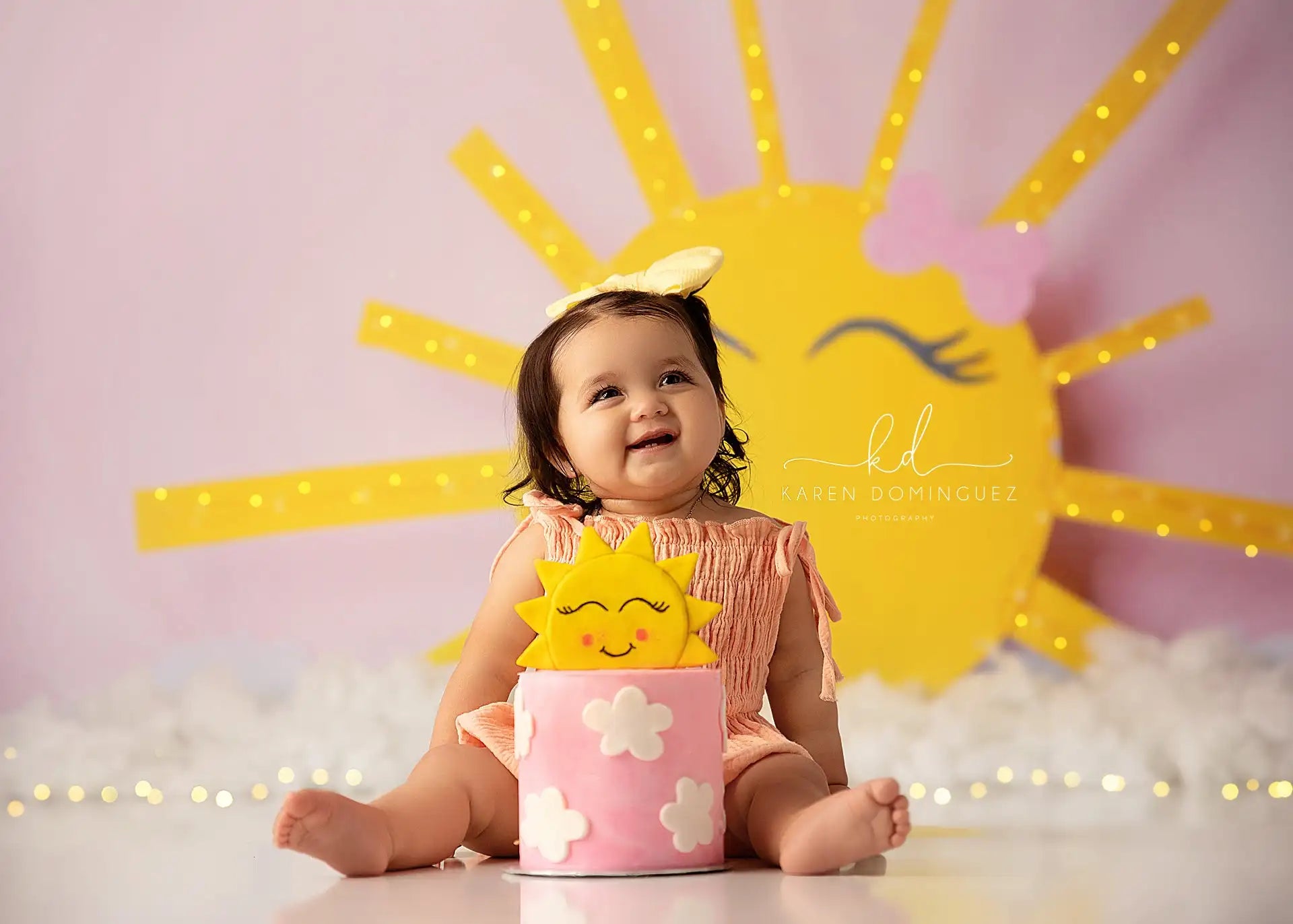 Ray Of Sunshine Backdrop Kids Baby Cake Smash Photography Props Child Girls Adult Birthday Studio Backgrounds