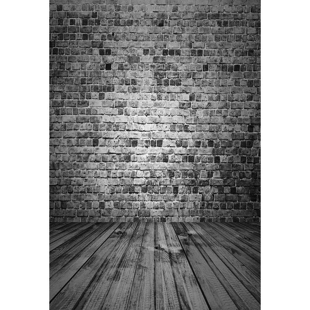 Brick Wall Photography Background Cement Wall Wooden Floor Baby Portrait Food Baby Photo Studio Interior Wall Backdrop