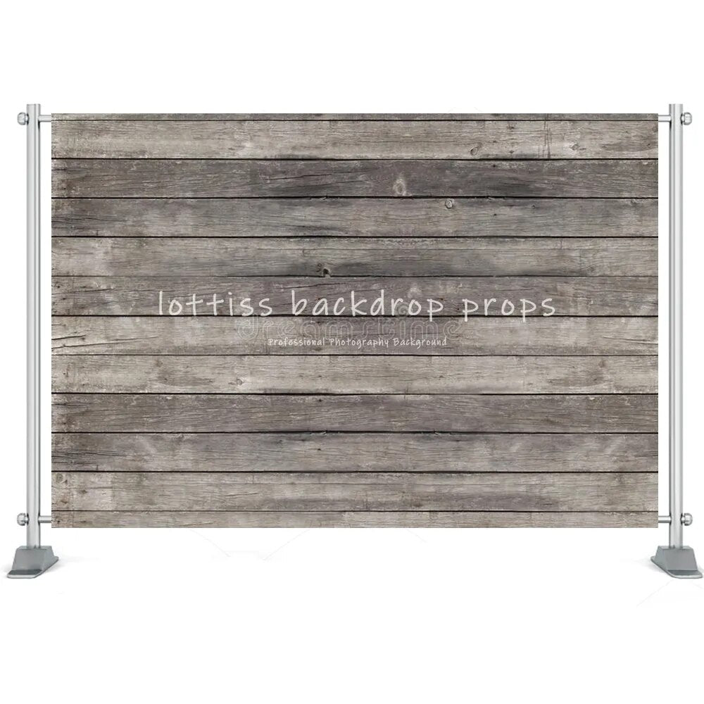 Grey Wood Board Background Series-One For Photography Baby Birthday Party Kids Portrait Rustic Wooden Backdrop Cloth