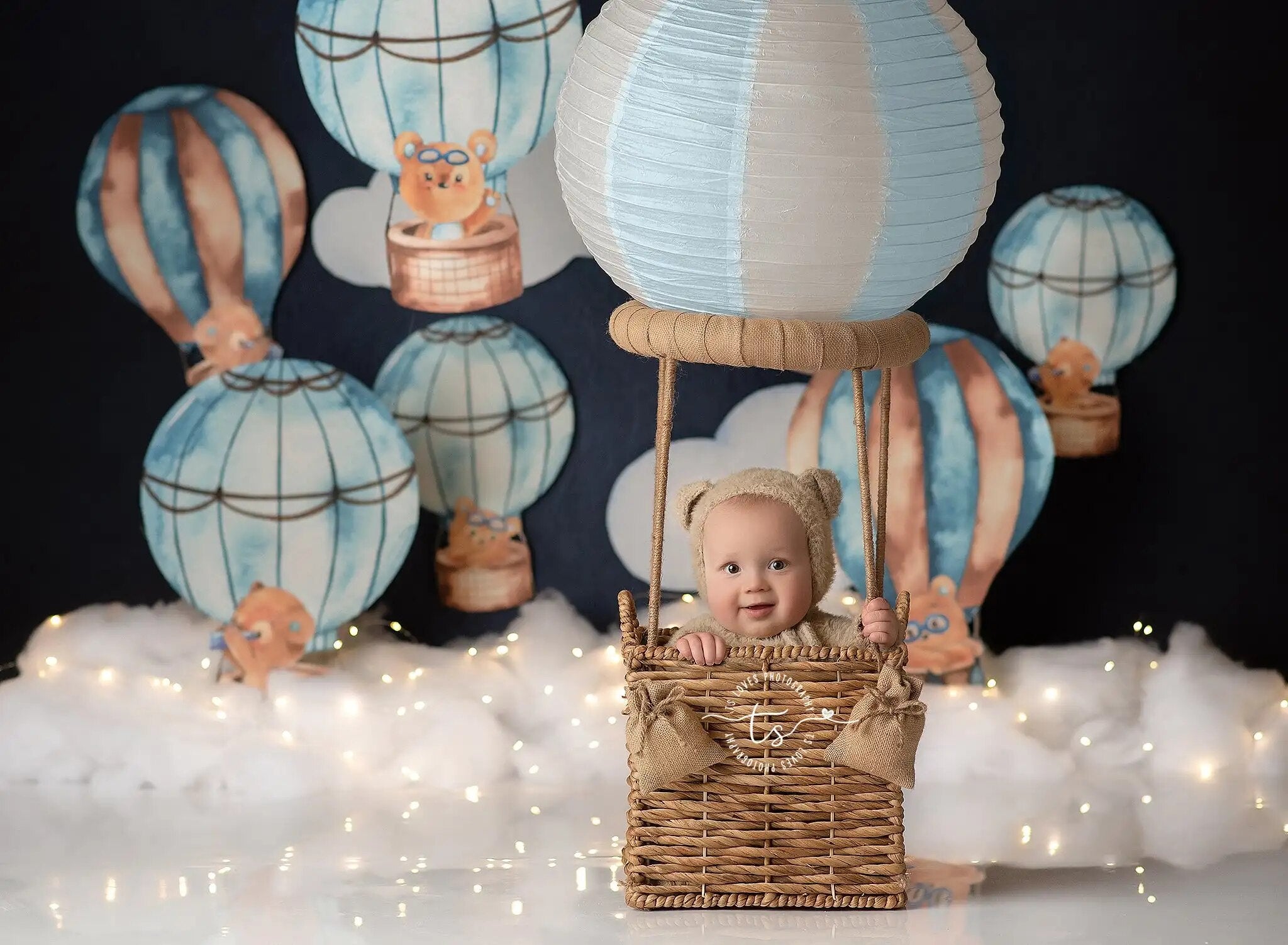 Travel Balloon Backdrops Kids Gril Photography Props Child Adult Photocall Decors Cake Smash Birthday Background