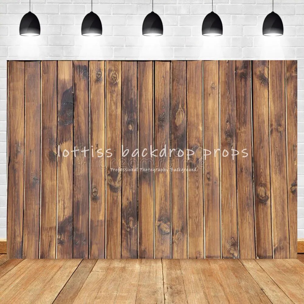 Brown Wood Planks Floor Photography Backdrops Adult Portrait Party Photocall Dark Damaged Wooden Boards Wall Background