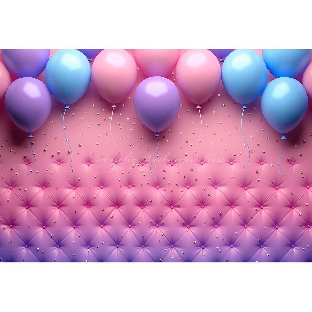 Pink Rainbow Balloons Photography Backdrop Kids Baby Cake Smash Photocall Decors Child Girls Adult Photo Shoot Studio Background