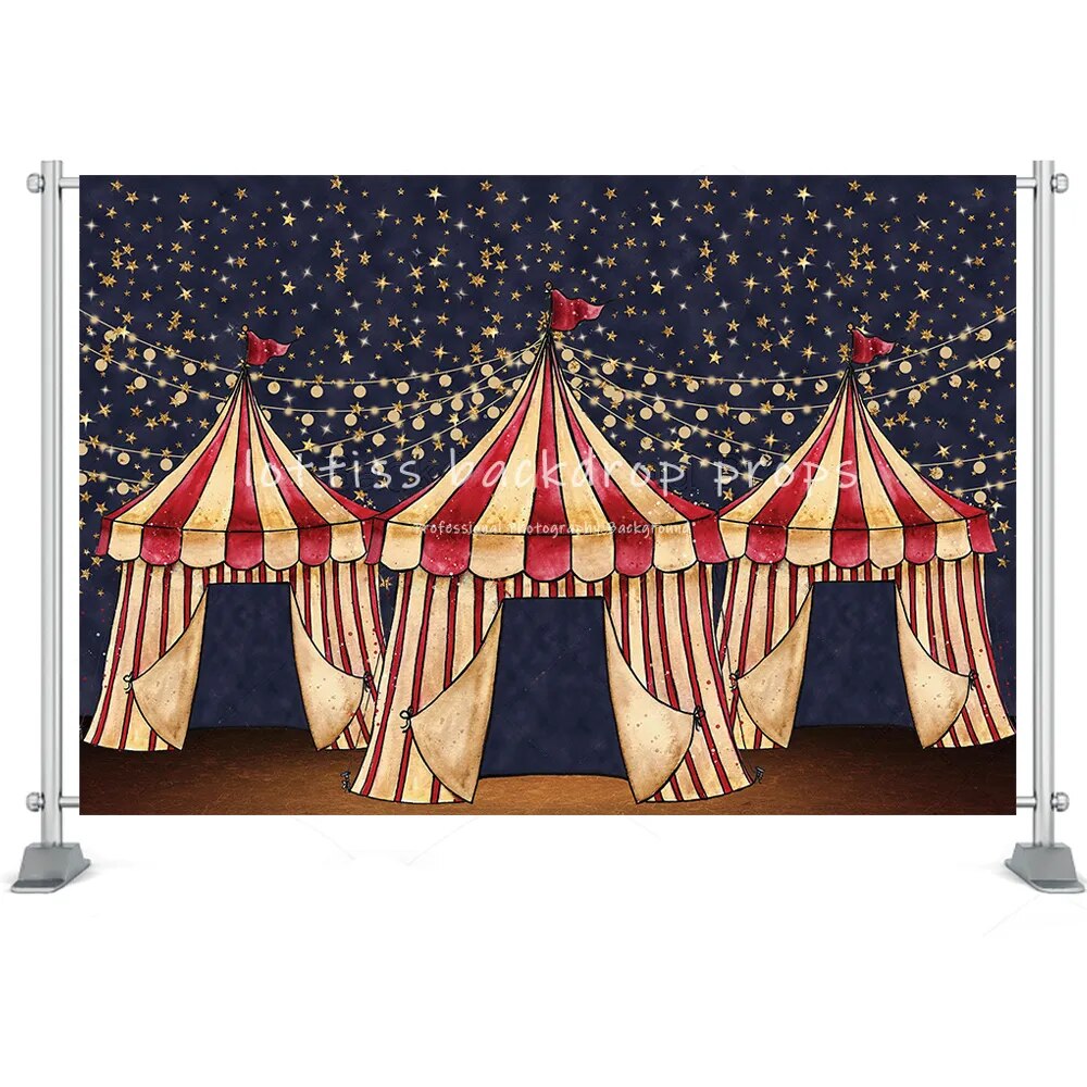 Circus Photography Backdrop Kids Birthday Backdrop Newborn Child Portrait Party Decor Ferris Wheel Party Background Photo Studio