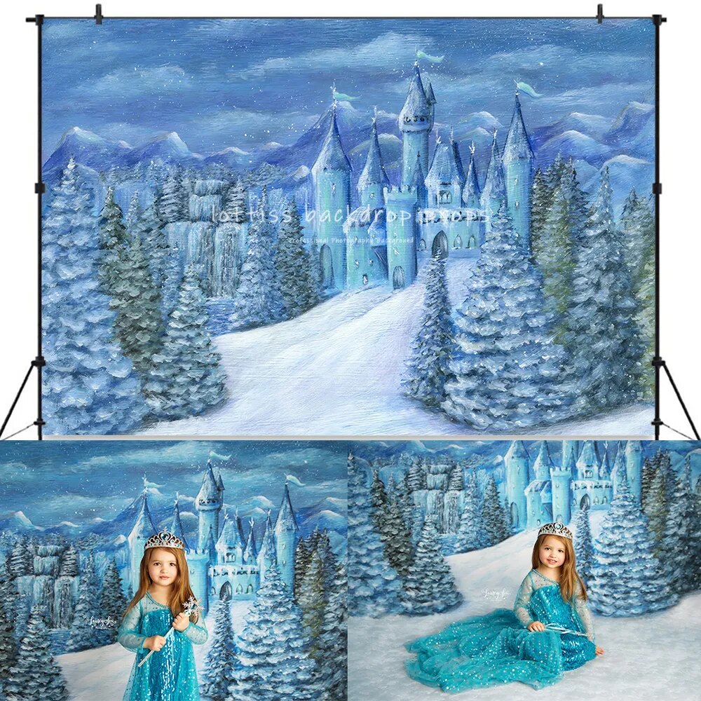 Christmas To the North Pole Backdrop Baby Kids Photography Props Child Adult Birthday Decors Xmas Snow Forest Backgorund