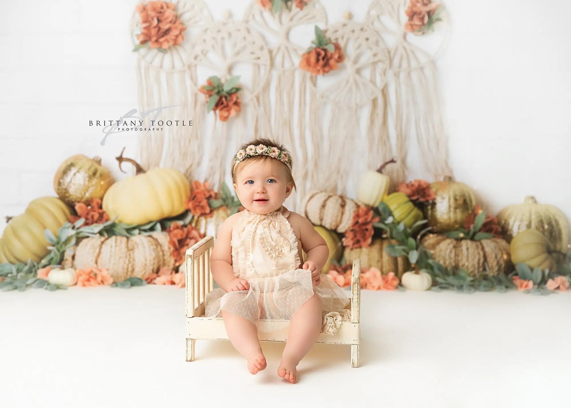 Gorgeous Gourds Pumpkin Backdrops Child Baby Birthday Cake Smash Props Adult Kids Cake Smash Photography Decors Background