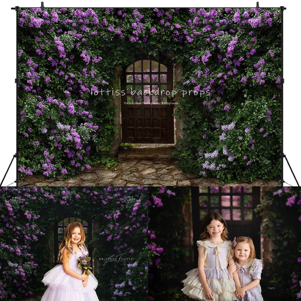 Spring Theme Backdrops Kids Baby Photography Garden Floral Photocall Child Girl Photo Flower Bunny Forest Backdrops