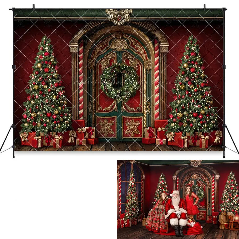 Santas Regal Workshop Backdrop Kids Baby Cake Smash Photography Props Child Adult Birthday Studio Backgrounds