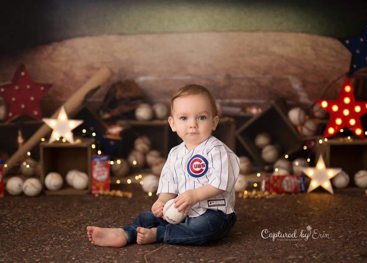 Arrière-plan de sport de Baseball, accessoires de gâteau Smash pour enfants, fête d'anniversaire pour garçon, fête de photographie, arrière-plan de stade Sandlot, studio photo 